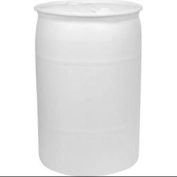 55 Gal Closed Top White&Blue Drums Clean