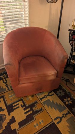 2 Rust Red Suede Chairs