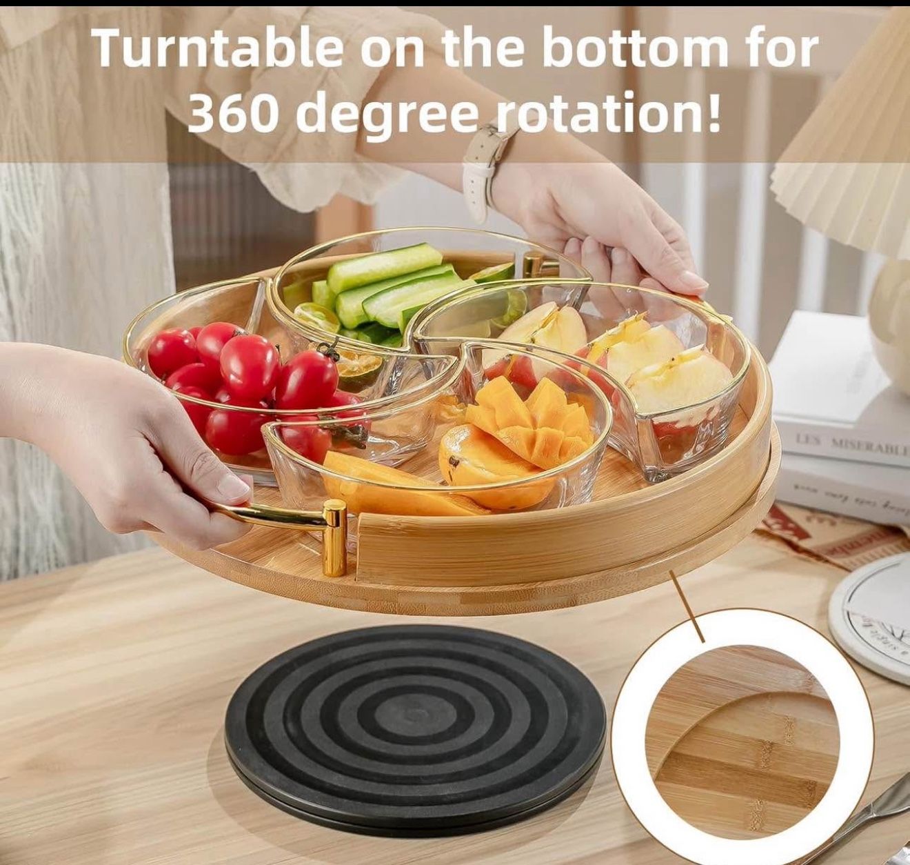 Shown In Photo Appetizer plate Turns