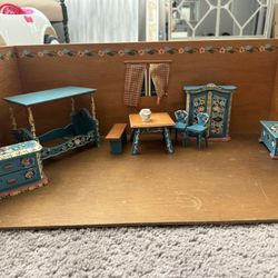 Dora kuhn Vintage German Doll House And Accessories 