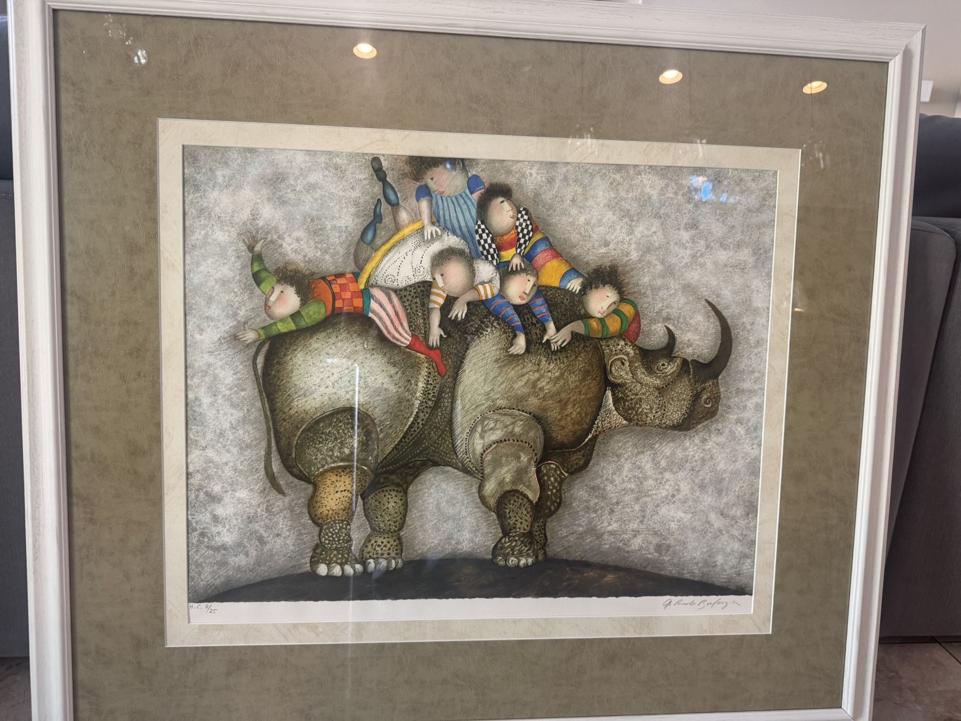 Boulanger “Cher Rhinoceros” Signed Limited Edition Print