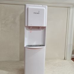 Primo Top Loading Water Dispenser 2 Temp (Hot Cold) Water Cooler Water Dispenser for 5 Gallon Bottle w/ Child Resistant Safety Feature, White