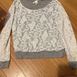 Lace long sleeve shirt