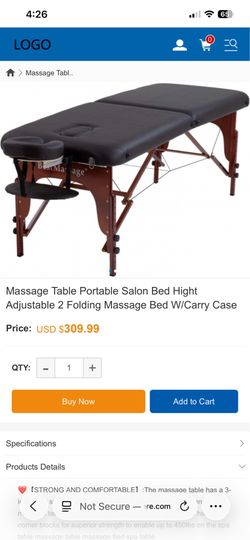 Massage table