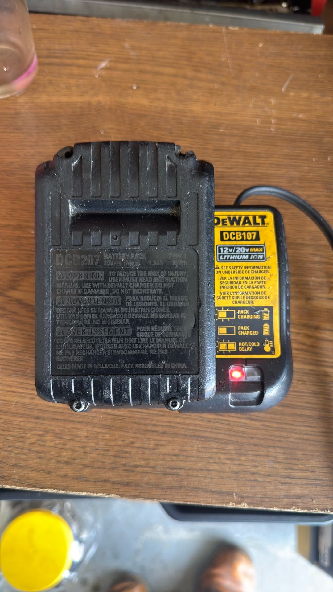 DEWALT Battery and Battery Charger DCB107