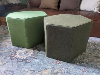 Blue Dot Ottomans