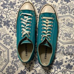 Well-Worn Teal Converse 