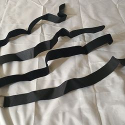 Adjustable Black Luggage Straps with Buckles - 4 Pack