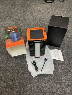 Brand New Solar Bug Zapper For Outdoor Camping Indoor Cordless And Rechargeable Mosquito Zapper With Reading Lamp 4200V High Power 4000mAh Battery