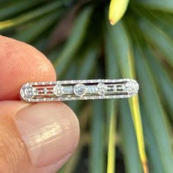 Antique ART DECO 14k 2 Toned GOLD FILIGREE DIAMOND BROOCH Pin Jewelry Dainty Vintage signed Estate Find Edwardian 