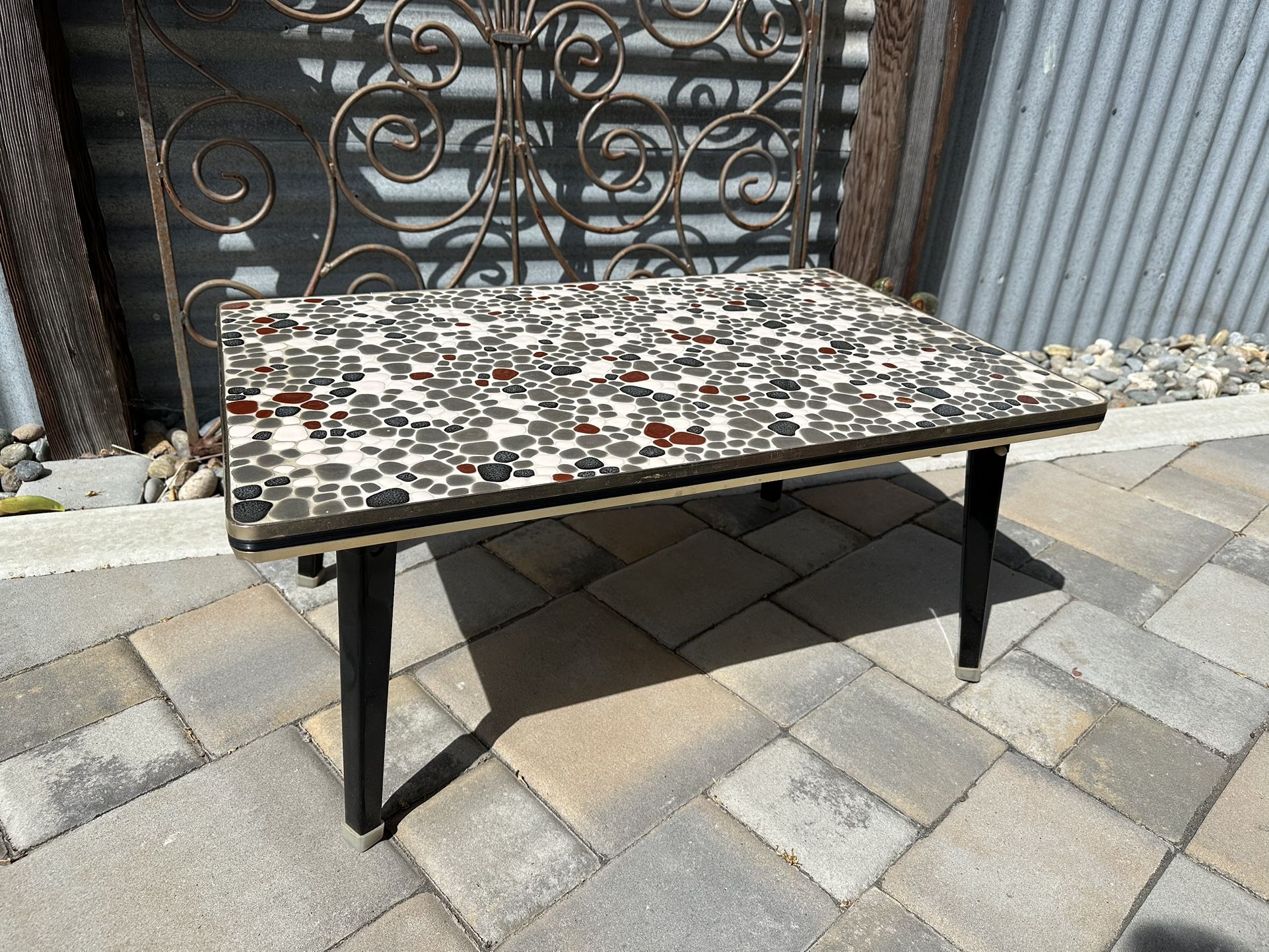 MCM Mosaic Plant Stand Table