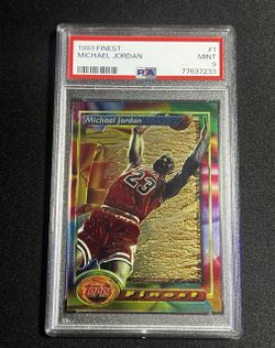 Topps 1993-94 Finest Michael Jordan #1 PSA 9 Graded Basketball Bulls