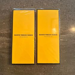 2 Wireless MagSafe Chargers with USB-C Base Connection. DOES NOT INCLUDE BRICK