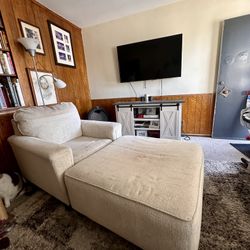 Ashley Abinger oversized chair and oversized ottoman