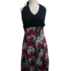 Women’s Skull Halter Dress . Size 2XL