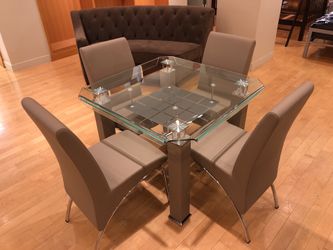 Glass Dining table with chairs