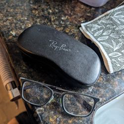 Rayban Titanium Frame Glasses With Case. Large Frame