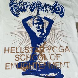 Hellstar Yoga Graphic T-Shirt – White – New With Tags 