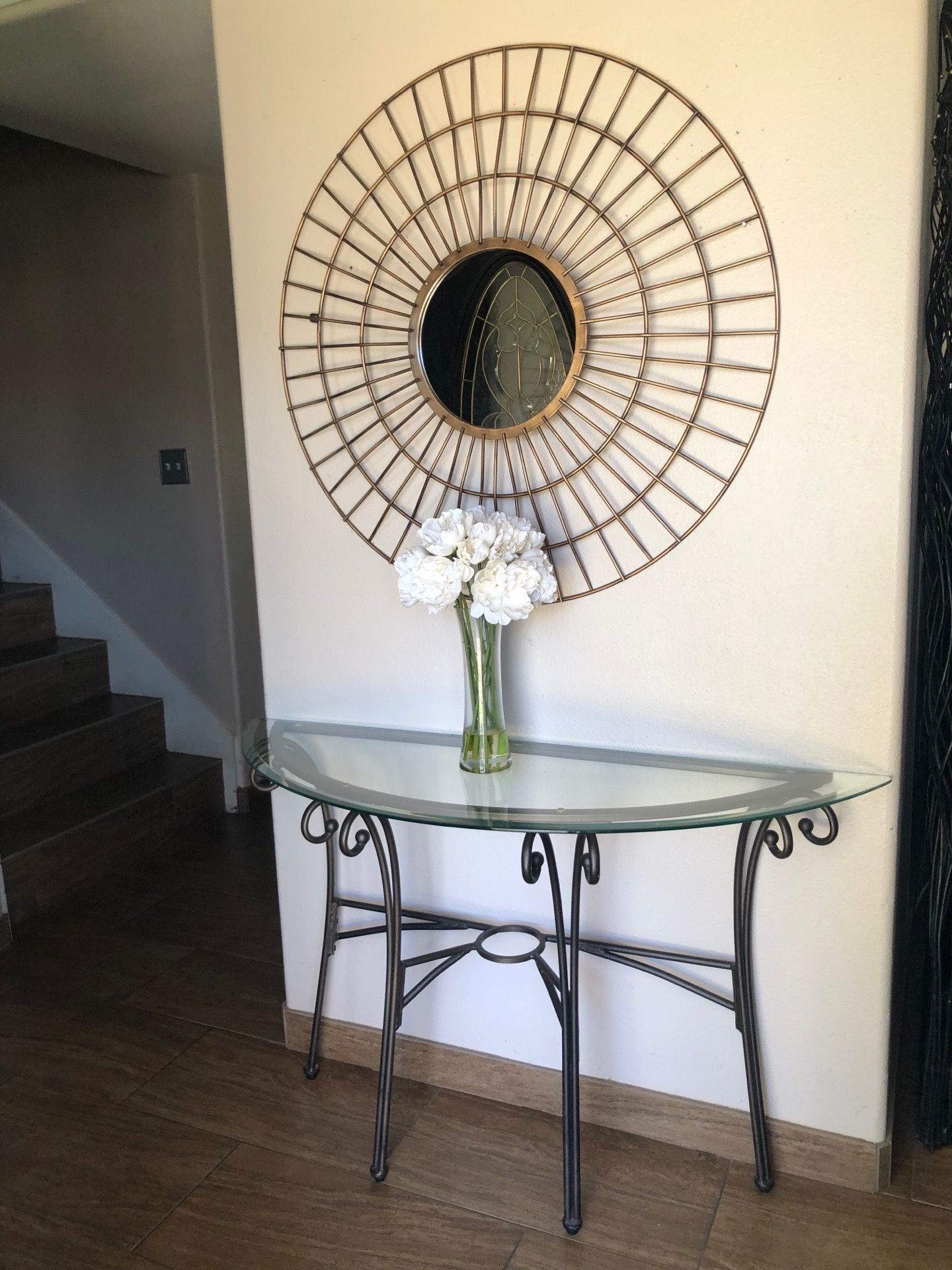 Table and mirror