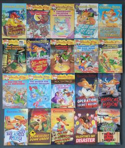 GERONIMO STILTON LOT OF 21 BOYS & GIRLS BOOKS SCHOLASTIC MOUSE DETECTIVE STORIES