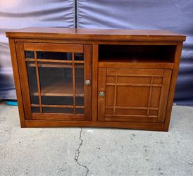 TV stand made of natural wood 44”x17”x28”