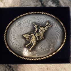 Belt Buckle. Bull Rider.