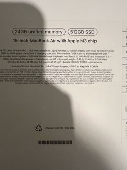 2024 15-inch MacBook Air m3 chip
