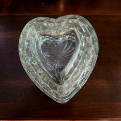 Fostoria Cubist Heart Shaped Dish with Lid