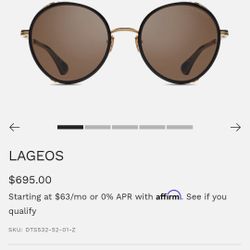 Dita Lageos 18 Karat Gold-Plated Sunglasses