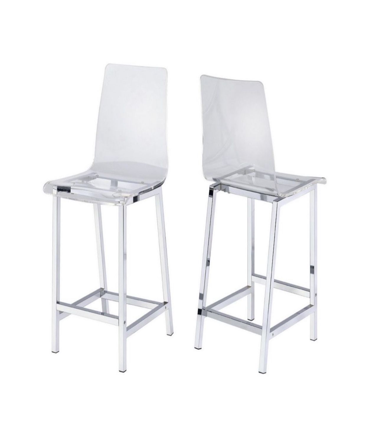 Clear Acrylic Counter Stools (Set of 2)