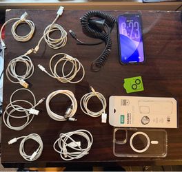 iPhone 12 with accessories