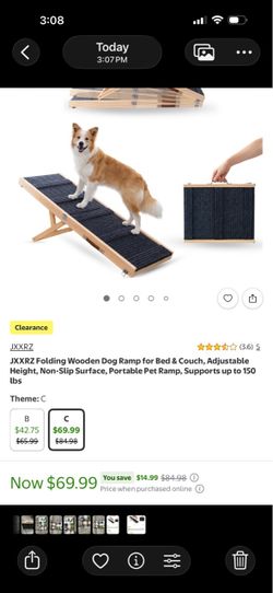 JXXRZ Folding Wooden Dog Ramp