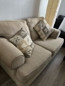 Beige medium sofa