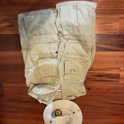 Fishing vest + hat men’s large