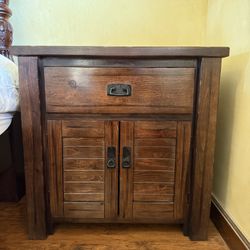 Deep brown antique nightstand 