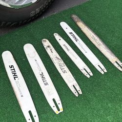 Stihl Rllomatic Chainsaw Bars (good Working Condition)1 20”, 1 18”, 3 16” And 1 14”