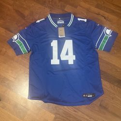 DK Metcalf Royal Throwback Jersey