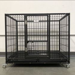 ‼️Heavy Duty‼️ Stackable Dog Kennel 🐕‍🦺🦴 Cage With Wheels🦴 And Removable Trays‼️🆕🐾