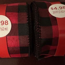 Brand new Christmas ribbon 25ft each