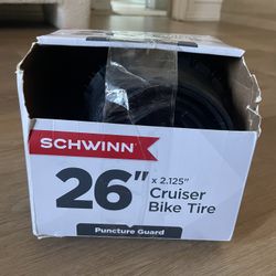 Schwinn Cruiser Bike Tire with Flat Protection,  26"x2.125" Puncture Guard