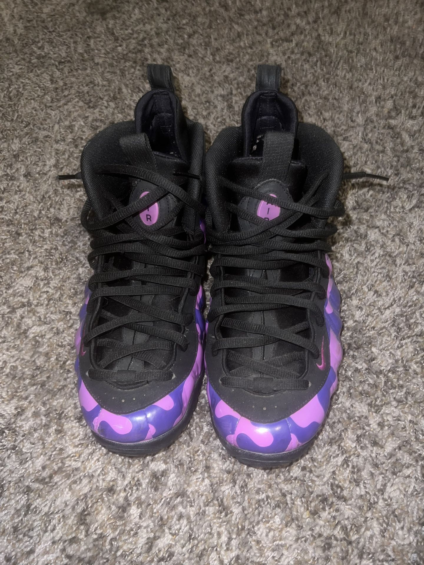 Nike Foamposite Pro Purple Camo – Size 10 – Priced to Sell Fast