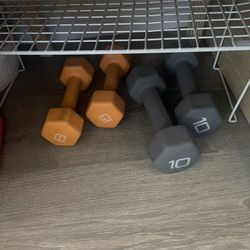NEW 8 Lb And 10 Lbs - Sets dumbbells 