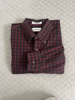 Van Heusen Men’s Dark Red Plaid Shirt