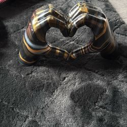 Gold and Black Hand Heart Stand