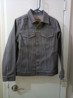 BRAND NEW WITH TAGS - LEVIS STRAUSS KIDS GRAY JACKET SIZE LARGE 12-13 YEARS OLD