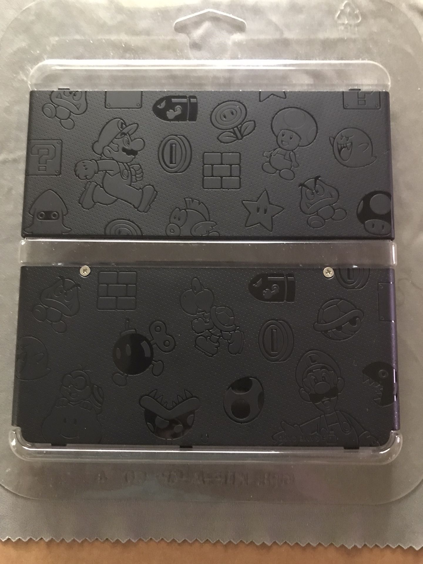 New Nintendo 3DS Kisekae Cover Plates No.005 Black Super Mario Emboss