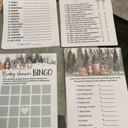 Woodland Theme, Baby Shower Games