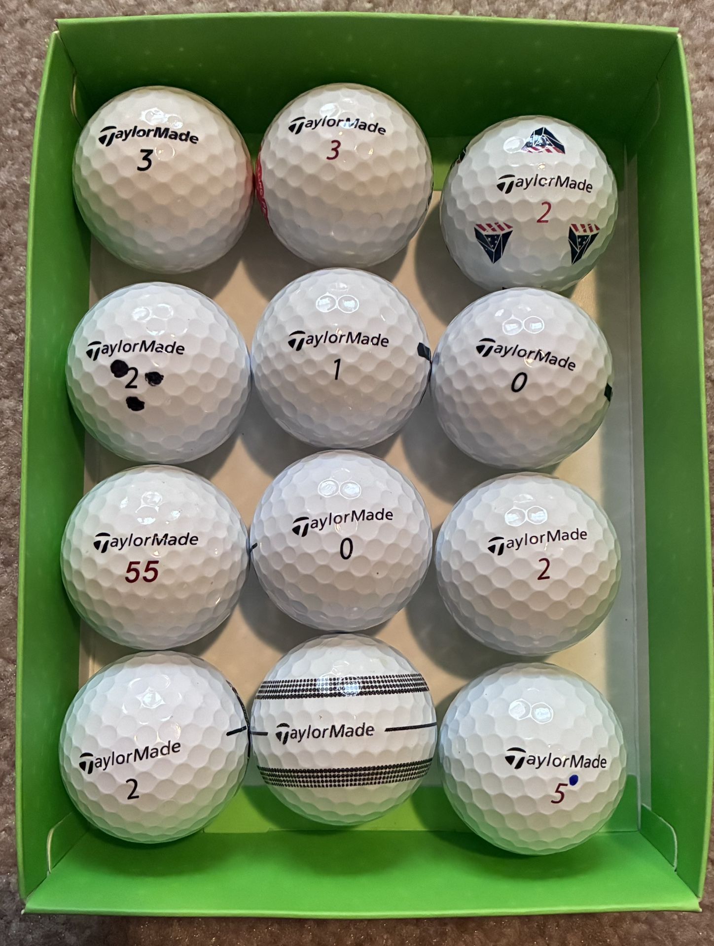 1 Dozen Of Taylormade Golf Balls