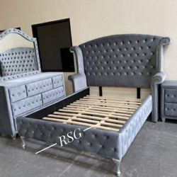 Queen/King Bedroom Set ⭐No Needed Credit Check 💛 $39 Down Payment with Financing2246