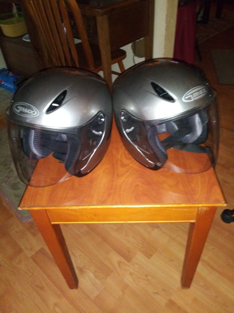 2  GMAX  motorcycle touring helmets